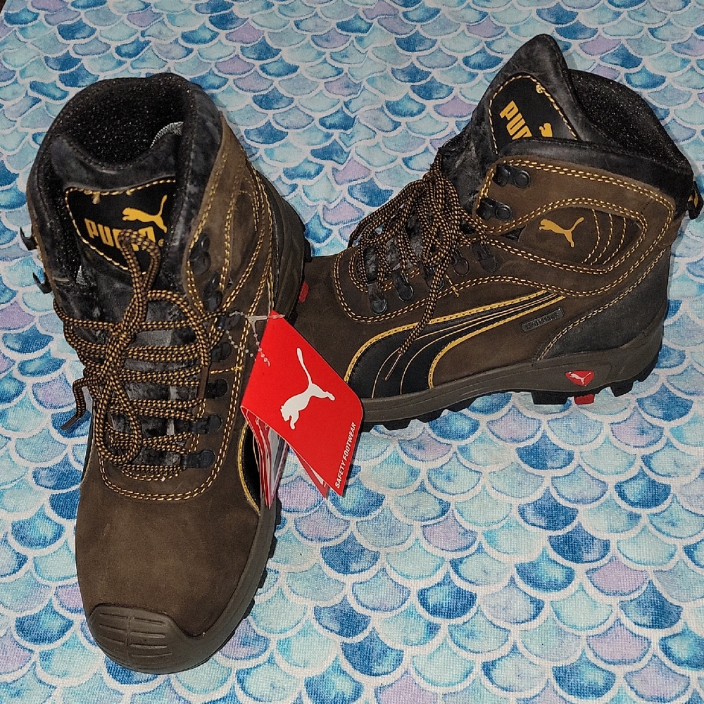 Puma Safety Sierra Nevada Mid Safety Boot Brown Mens Size 9
